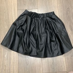 Pleather skater skirt